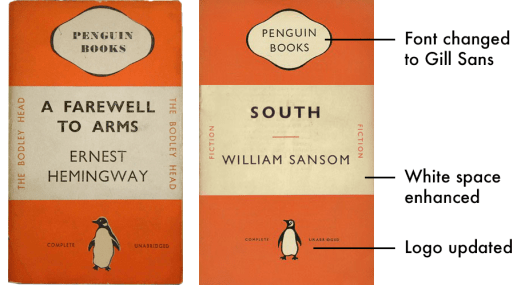 Example of Penguin cover design change