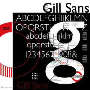 Gill Sans font poster by Federico Viola