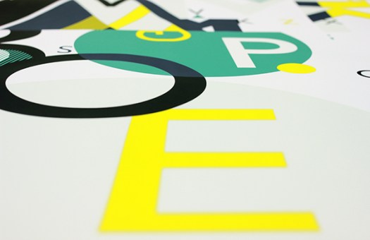 Close up of Gill Sans (font) poster
